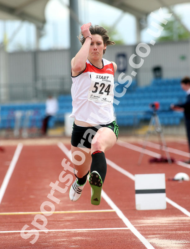 Emma Pringle (Gateshead) under-20 triple jump, Northern Championships, Sport City, Manchester